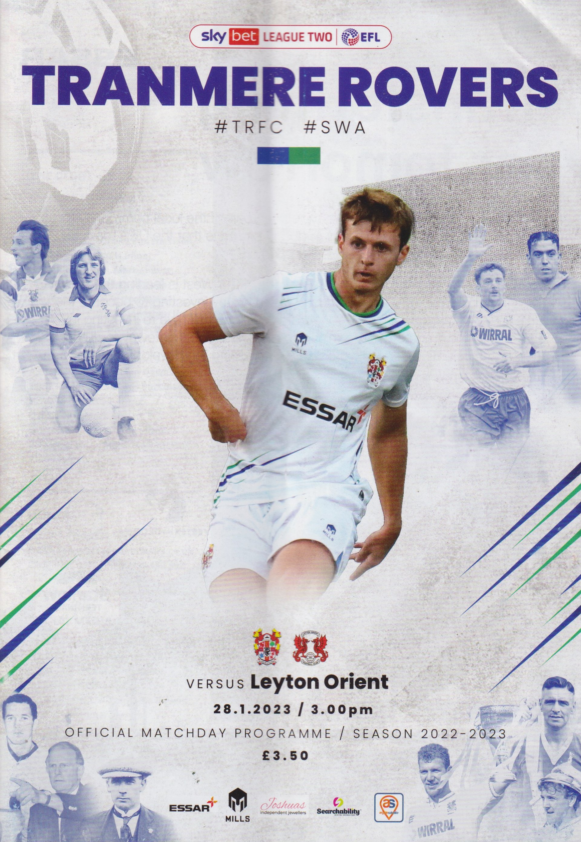 Tranmere Rovers v Leyton Orient match programme